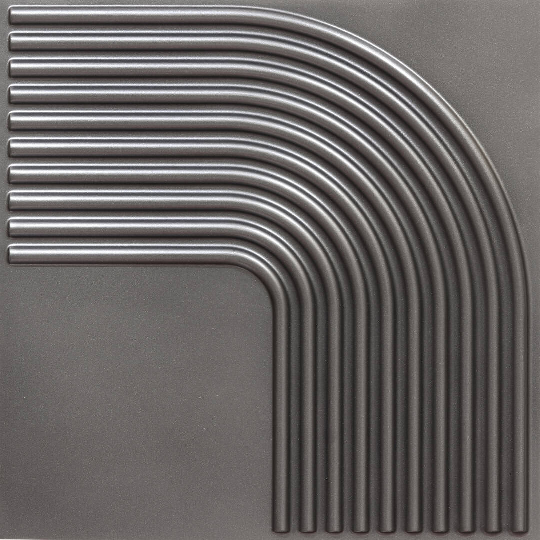 9012-Gentle Turn-Metallic Grey-Peel and Stick