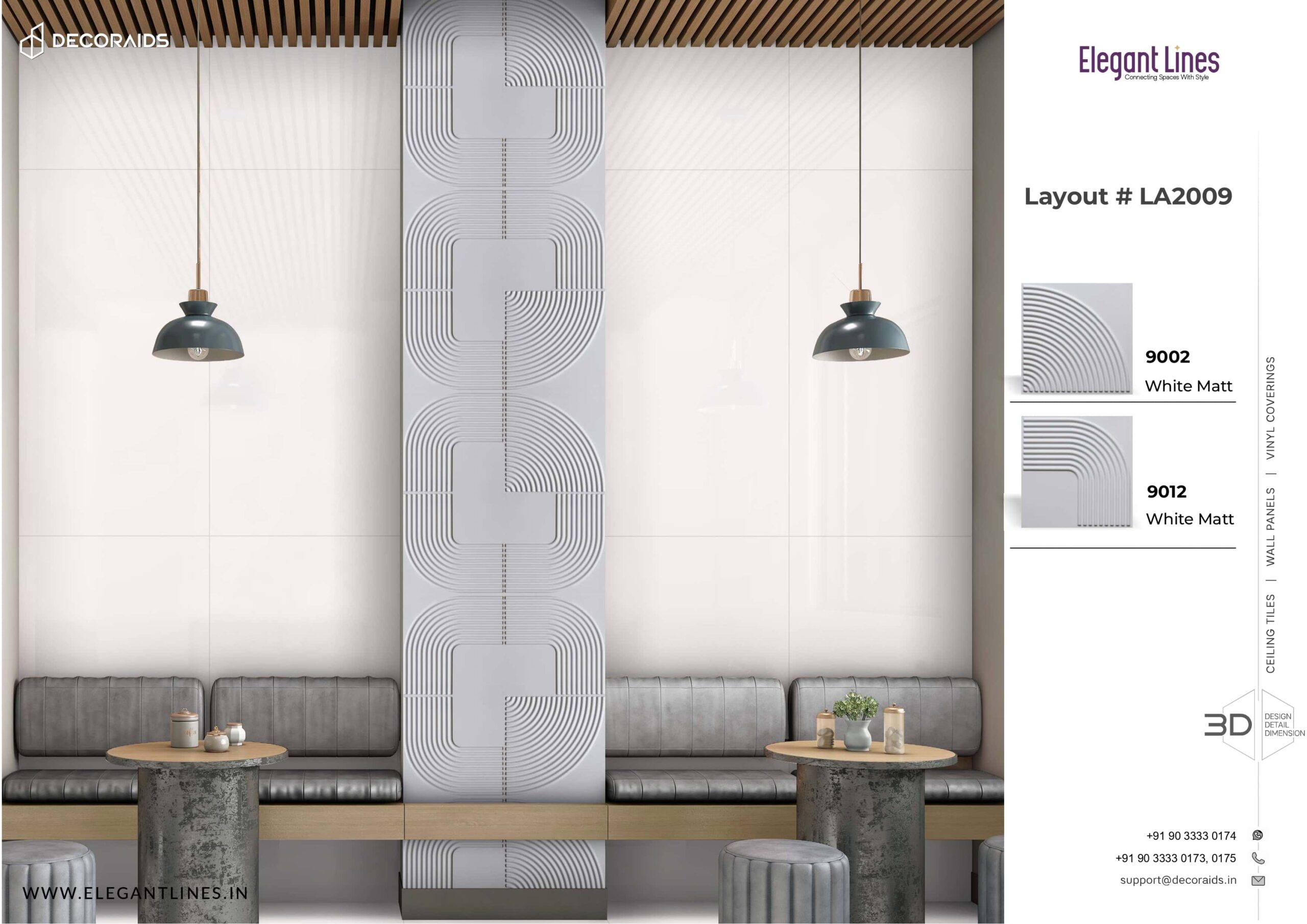 9012-Gentle Turn-White Matt-Peel and Stick