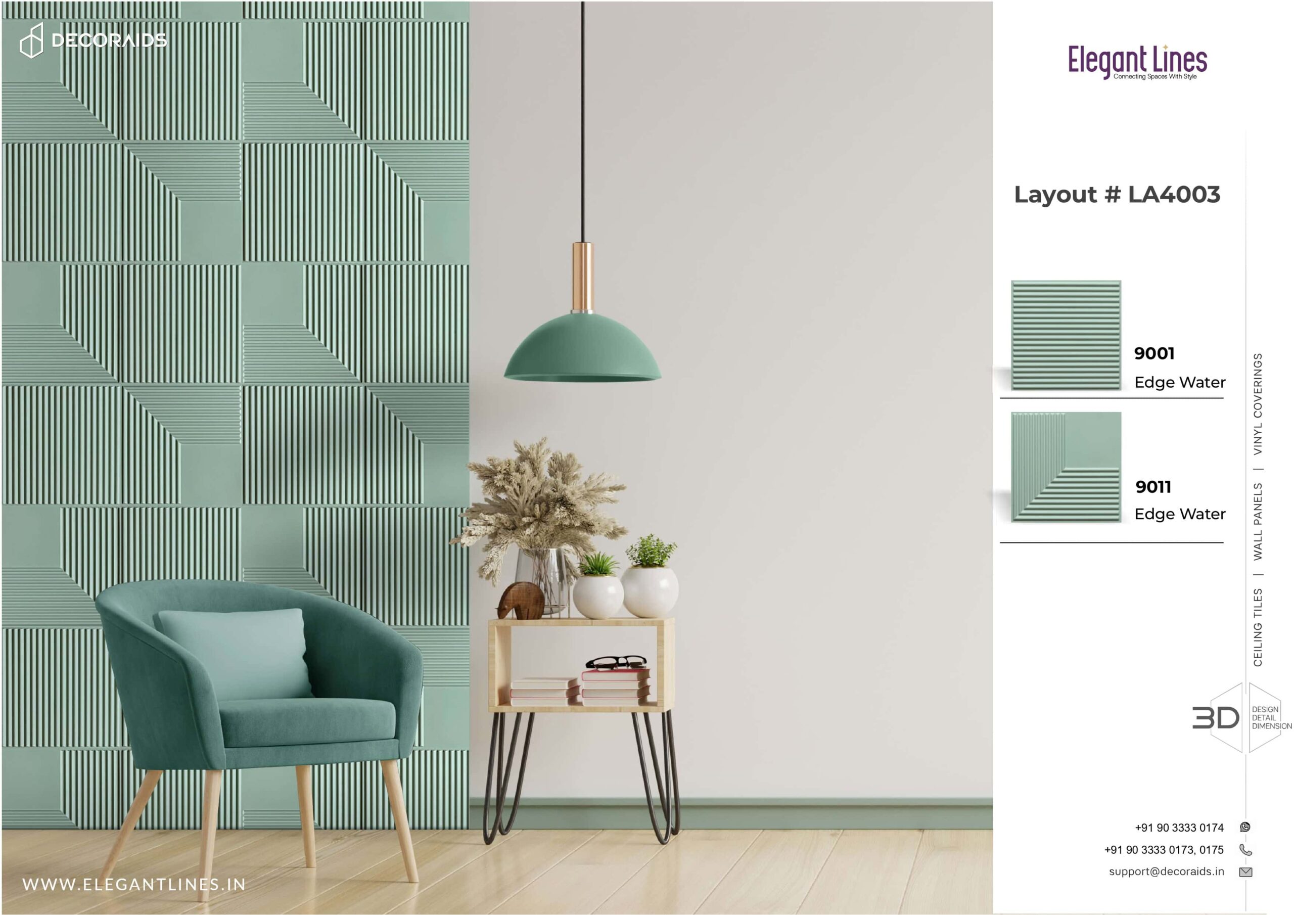 9011-L-Flow-Edge Water-Peel and Stick