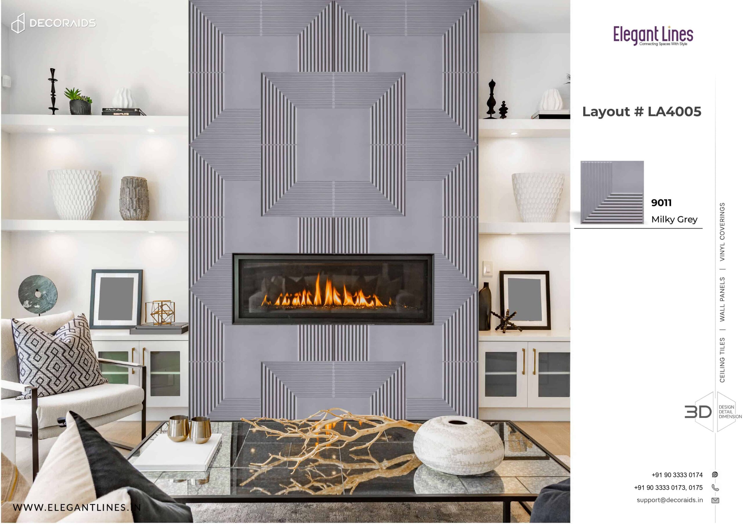 9011-L-Flow-Milky Grey-Peel and Stick