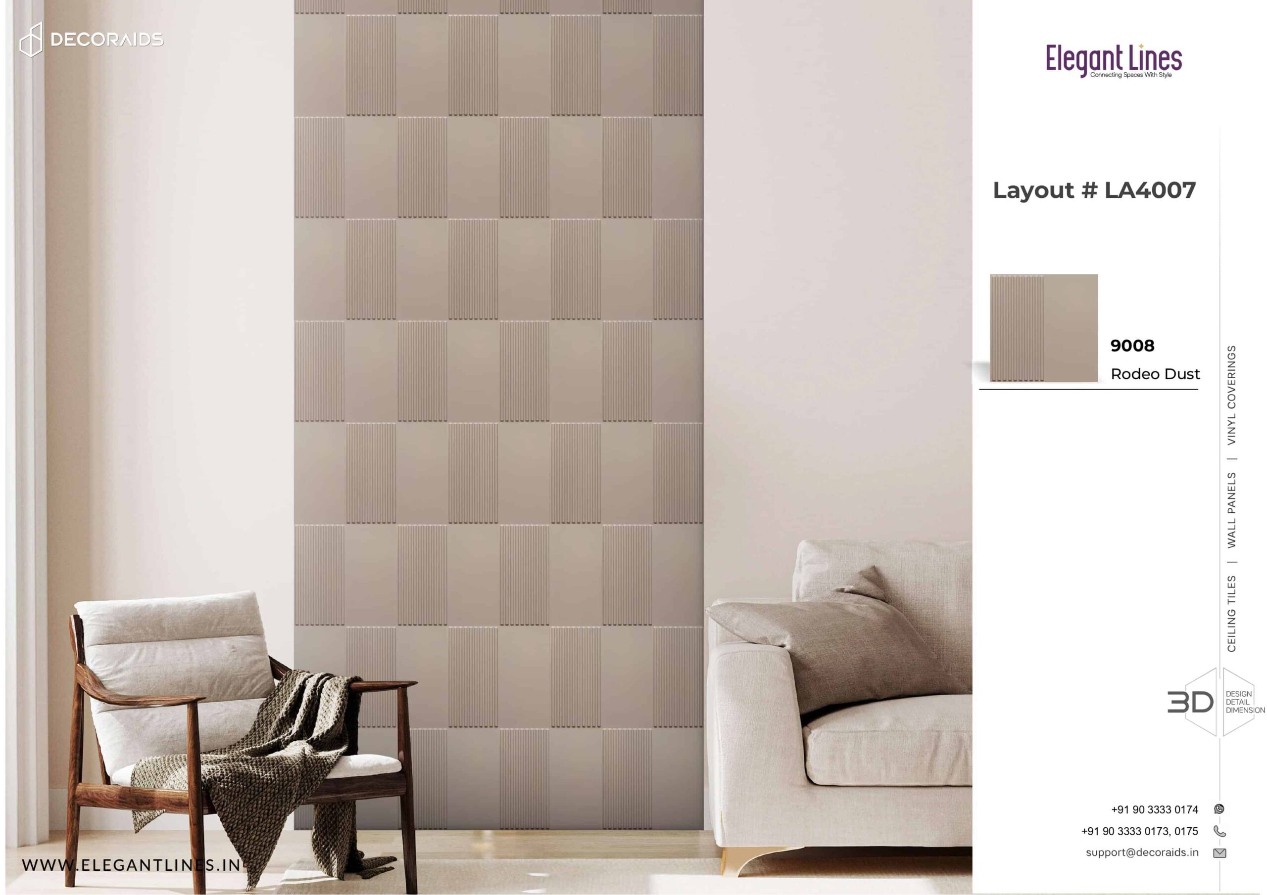 9008-Slim Rib-Rodeo Dust-Peel and Stick