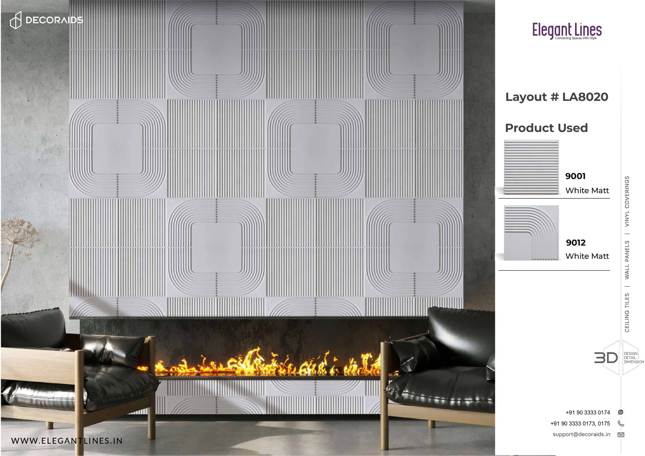 9012-Gentle Turn-White Matt-Peel and Stick