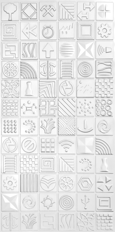 WP16-Signet Grid-Marble White-Glue Up Only