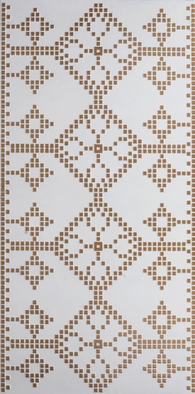 WP21-Heritage Lattice-Antique White-Glue Up Only