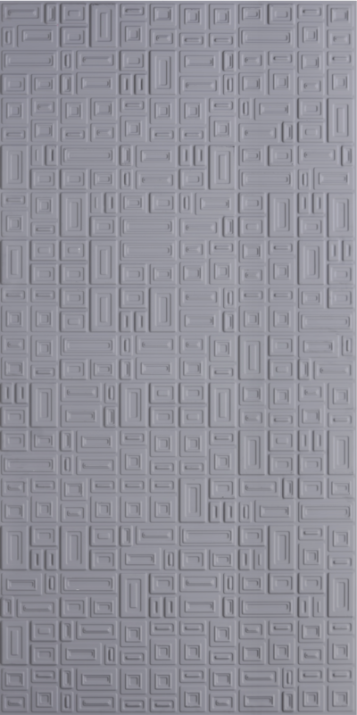 WP27-Layered RectaGrid-Milky Grey-Glue Up Only