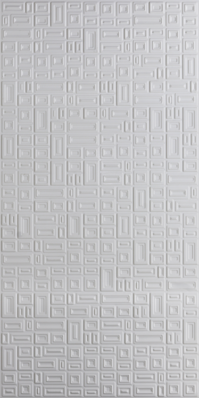 WP27-Layered RectaGrid-Marble White-Glue Up Only