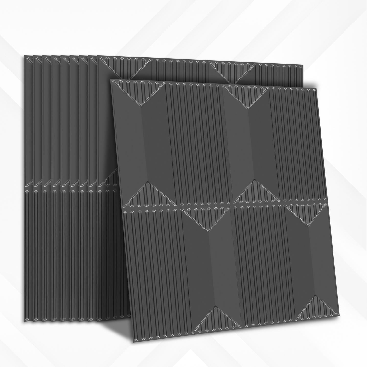 2002-Chevron Crest-Metallic Grey-Peel and Stick