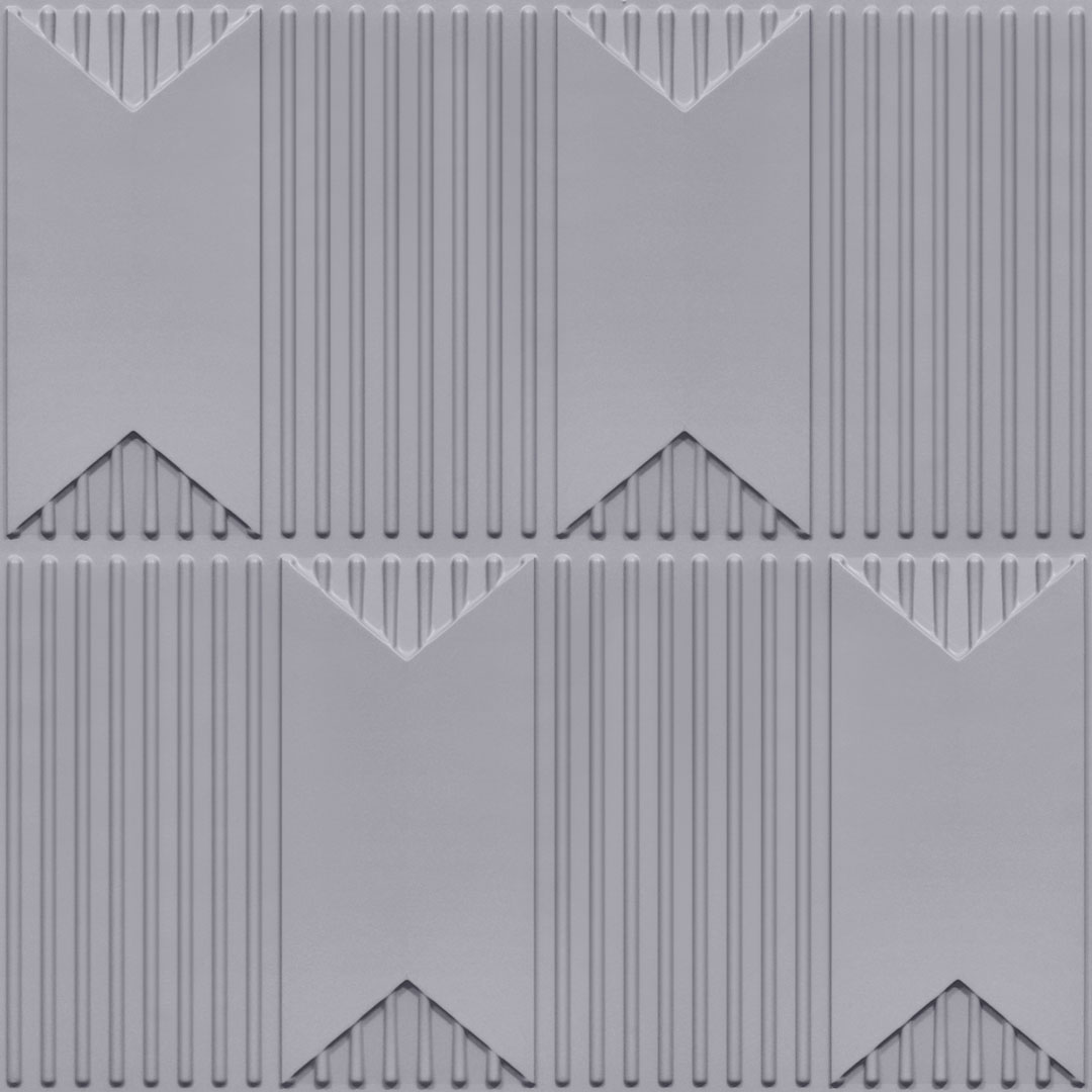 2002-Chevron Crest-Milky Grey-Peel and Stick