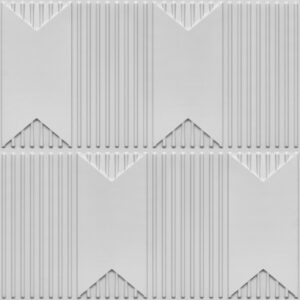2002-Chevron Crest-White Matt-Peel and Stick