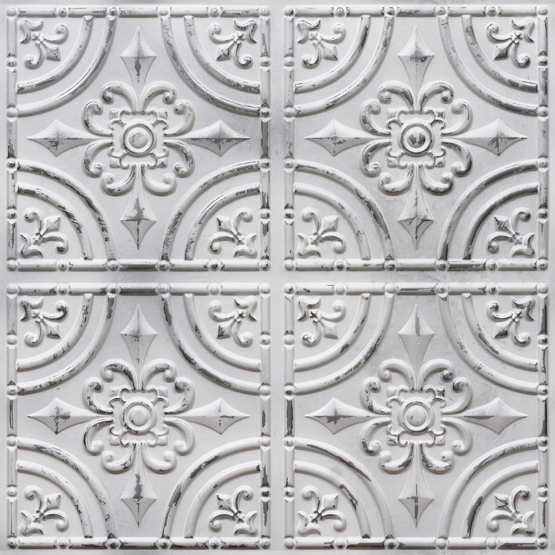 205-Iron Fleur-Distressed Silver-Glue Up Only