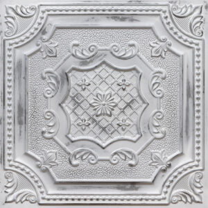 258-Garden Frame-Distressed Silver-Glue Up and Grid Both