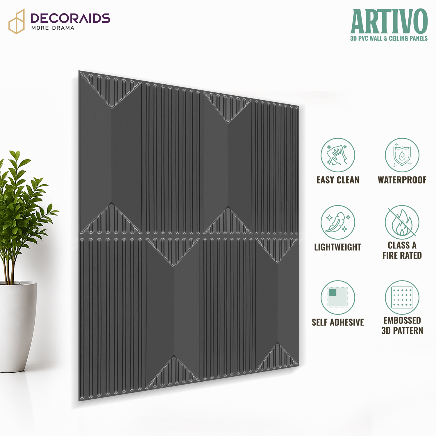 2002-Chevron Crest-Metallic Grey-Peel and Stick