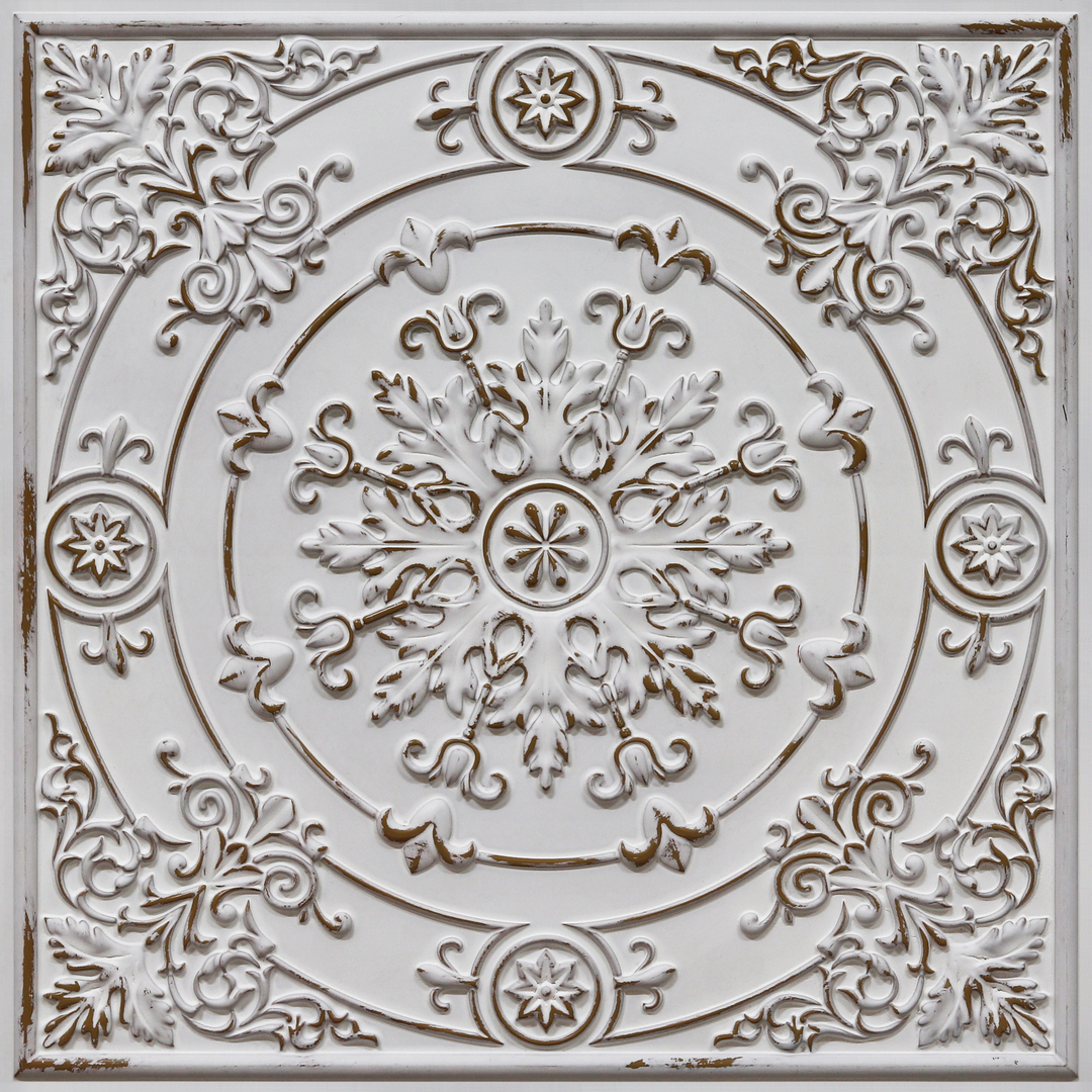 338-Snowflake-Distressed Brown-Glue Up Only and Grid Both