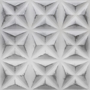 342-Geo Matrix-Distressed Silver-Glue Up Only