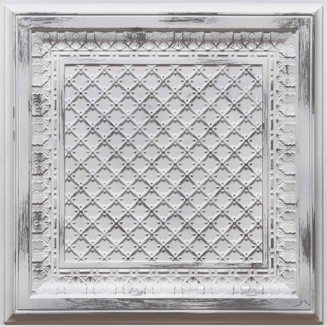 501-Regal Lattice-Distressed Silver-Glue Up Only and Grid Both