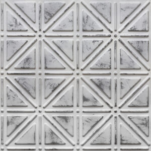 513-Triad Grid-Distressed Silver-Glue Up Only