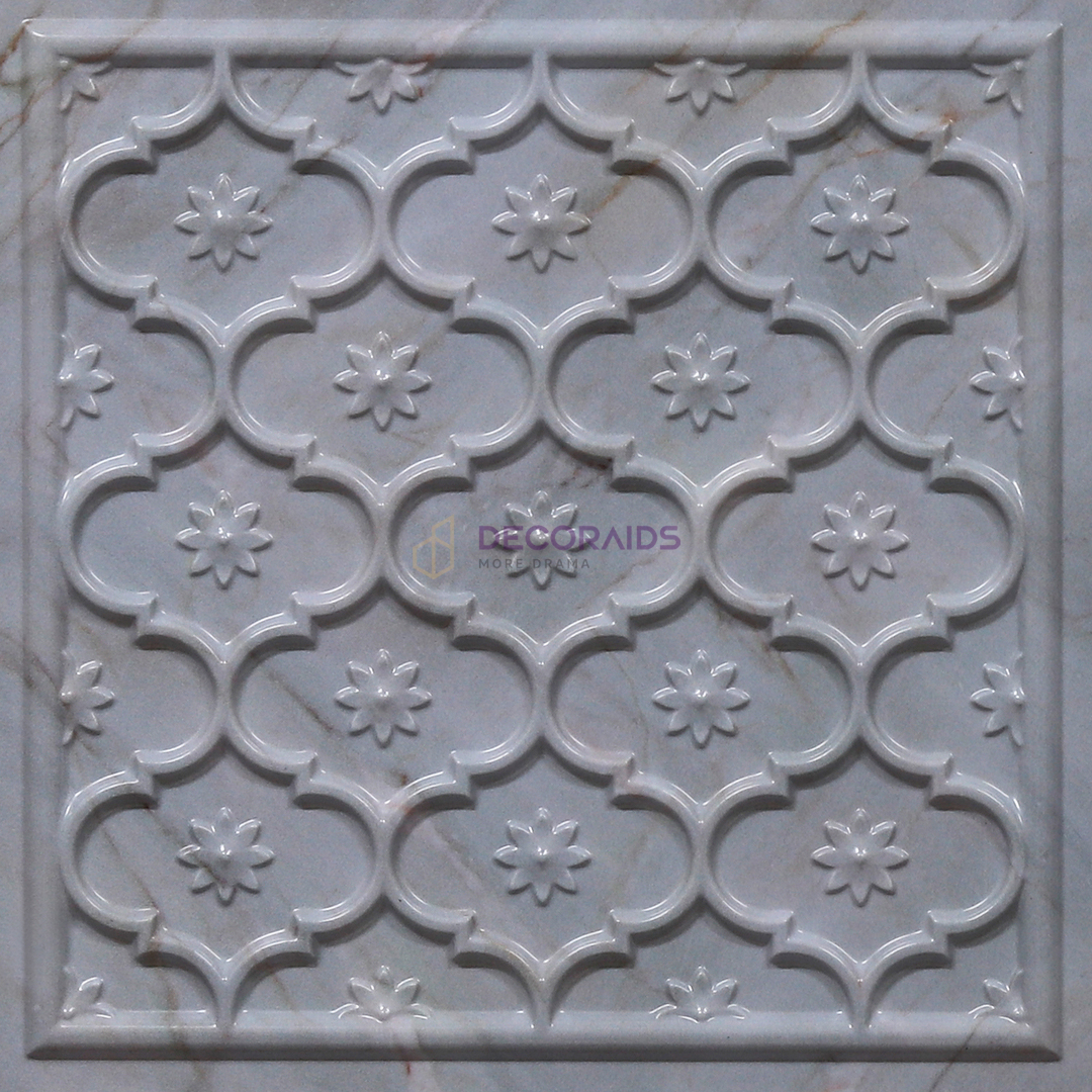 HC03-Rajwadi Shringar-Australian White Marbel-Glue Up And Peel and Stick