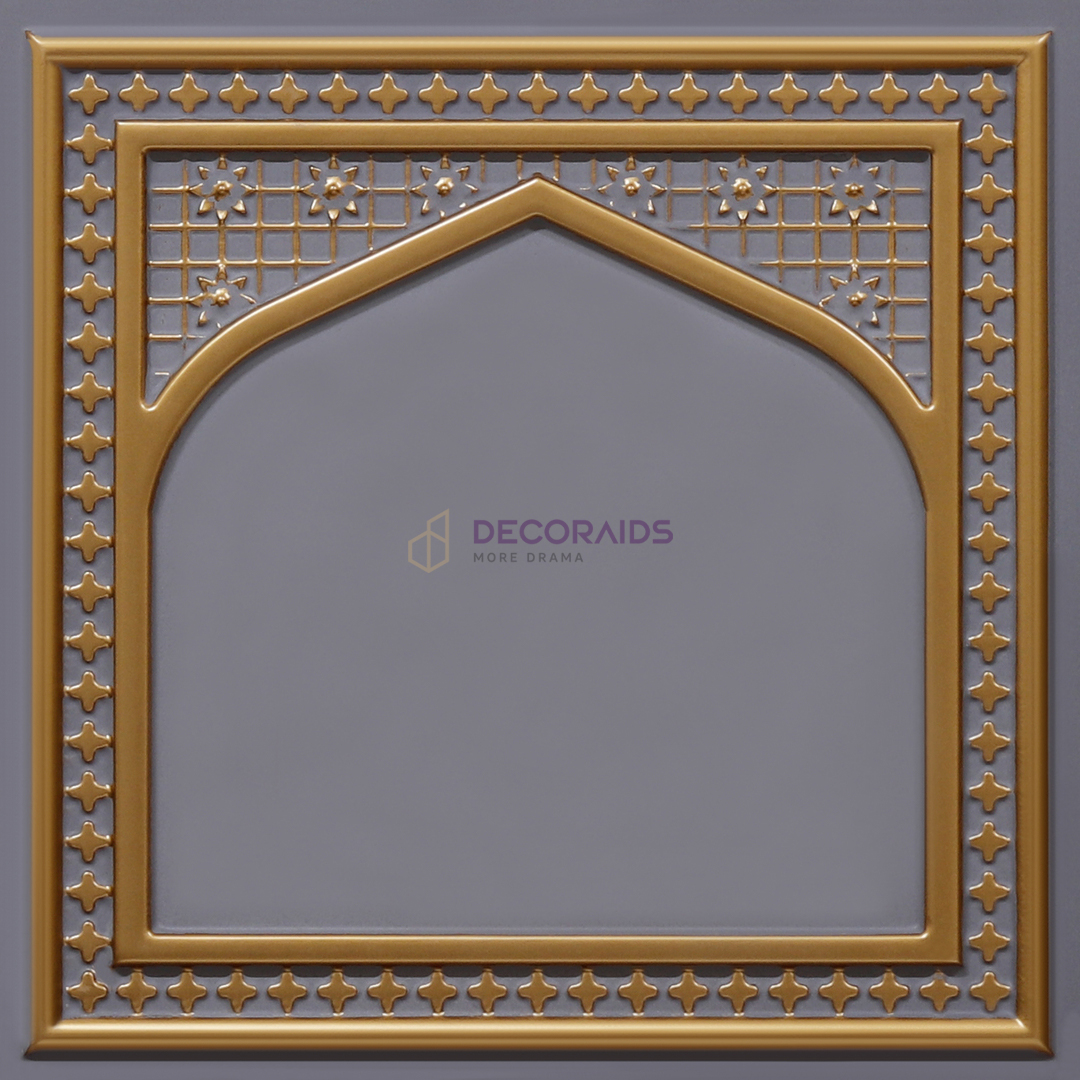 HC02-Rajwadi Shringar-Royal Grey-Glue Up And Peel and Stick