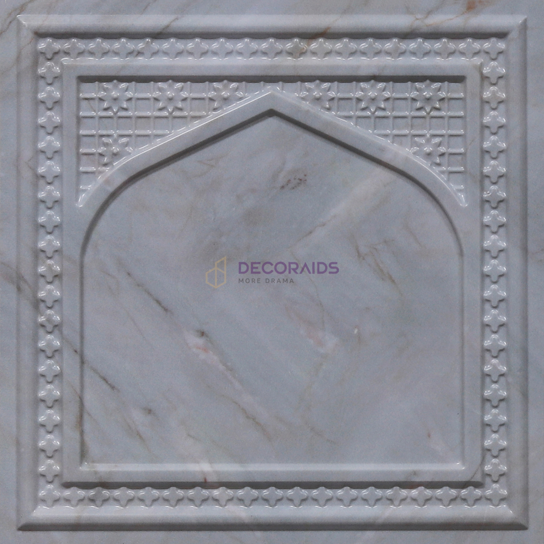 HC02-Rajwadi Shringar-Australian White Marbel-Glue Up And Peel and Stick