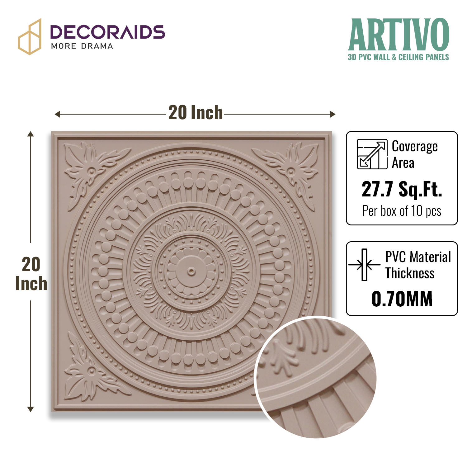 2012-Ornate Circle-Rodeo Dust-Peel and Stick