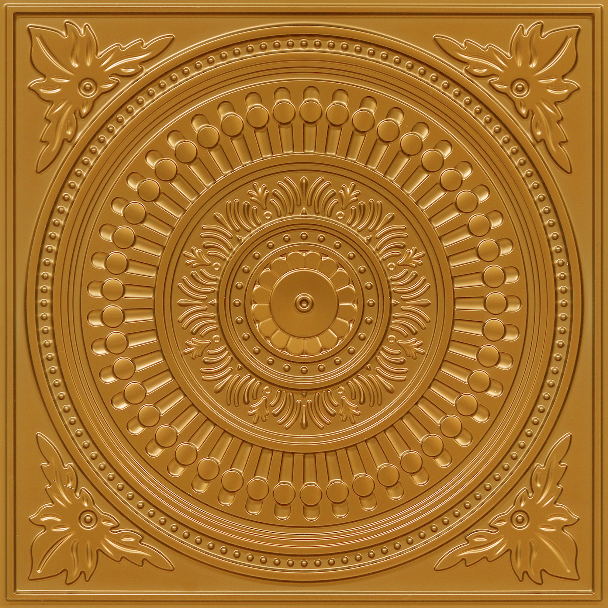 2012-Ornate Circle-Gold-Peel and Stick