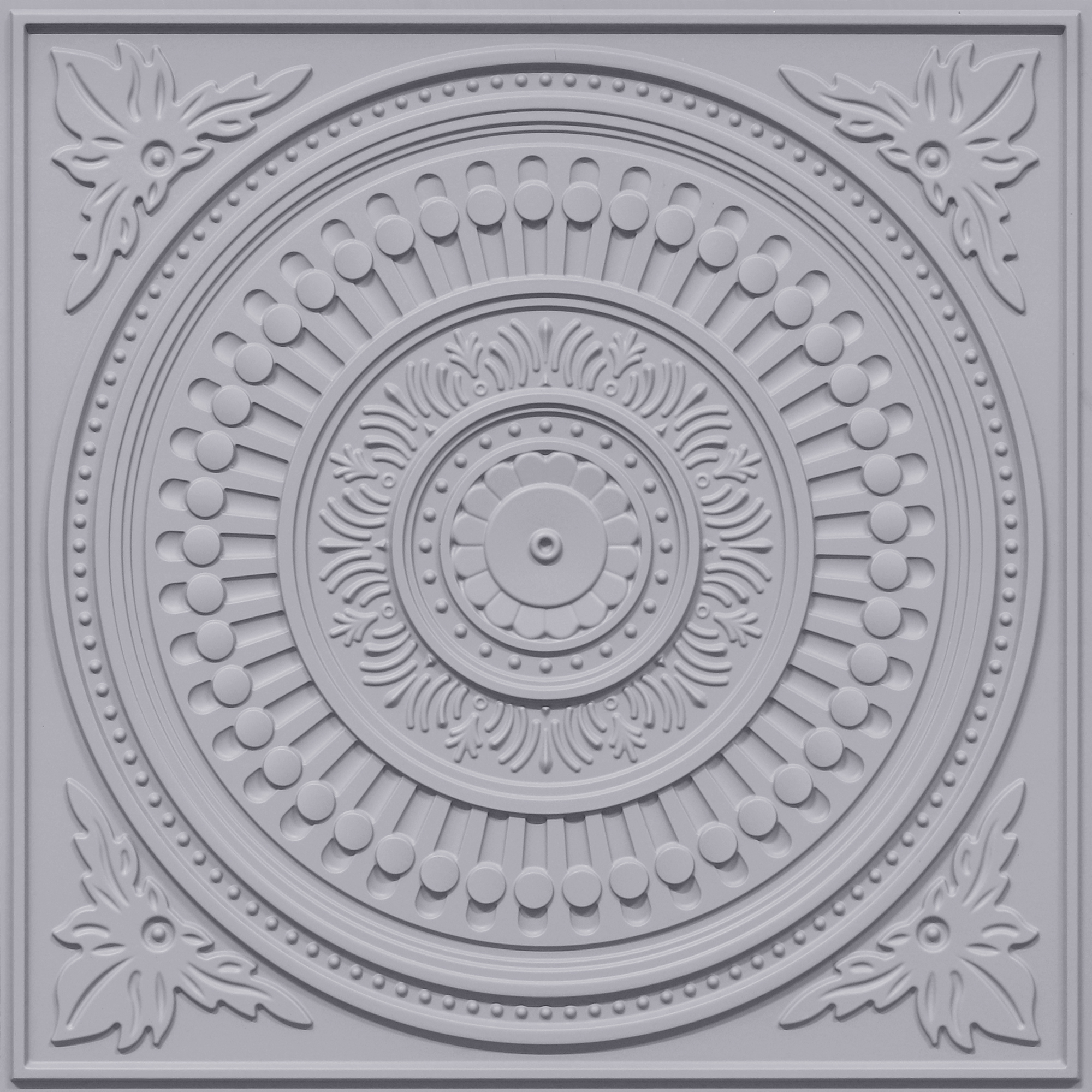 2012-Ornate Circle-Milky Grey-Peel and Stick