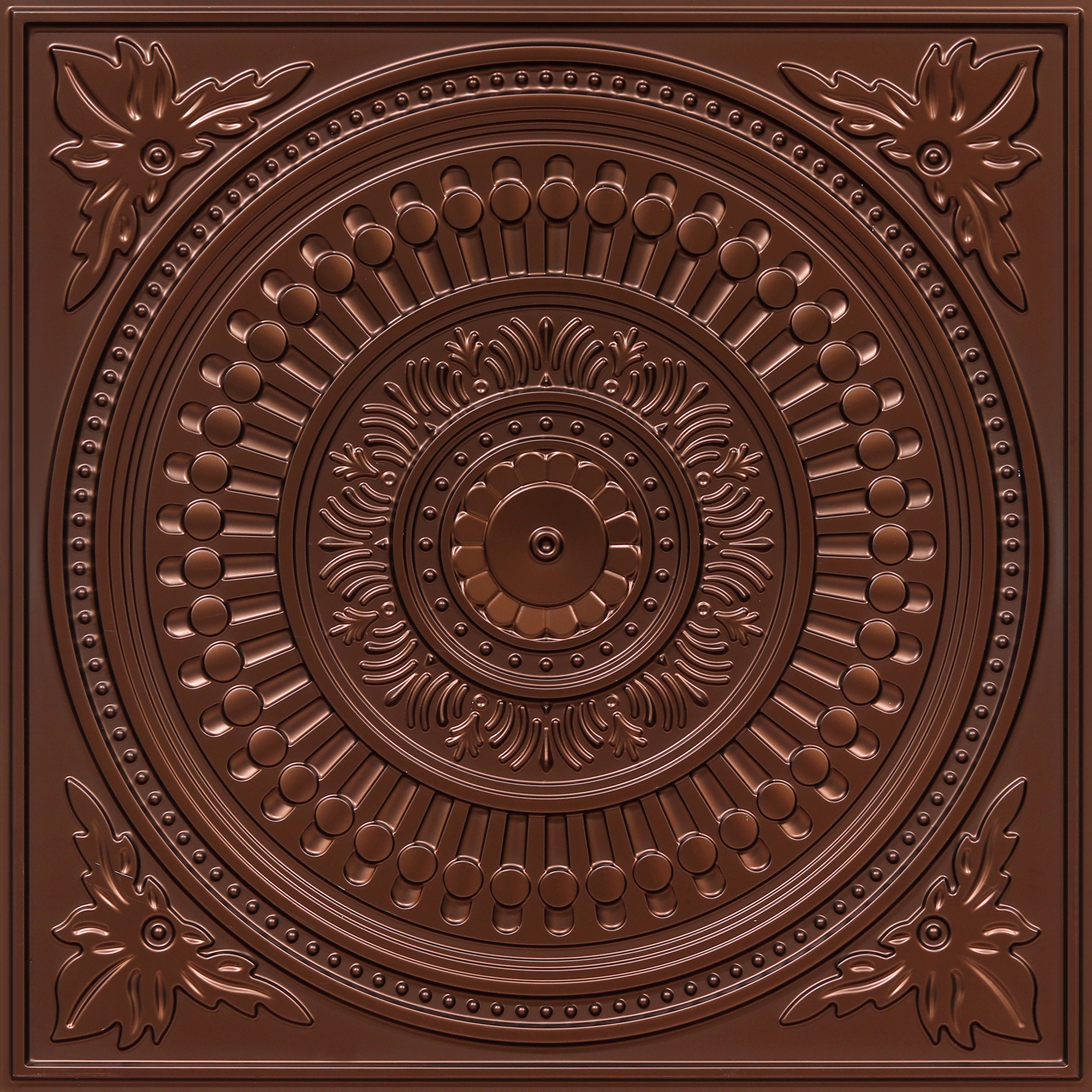 2012-Ornate Circle-Mocha-Peel and Stick