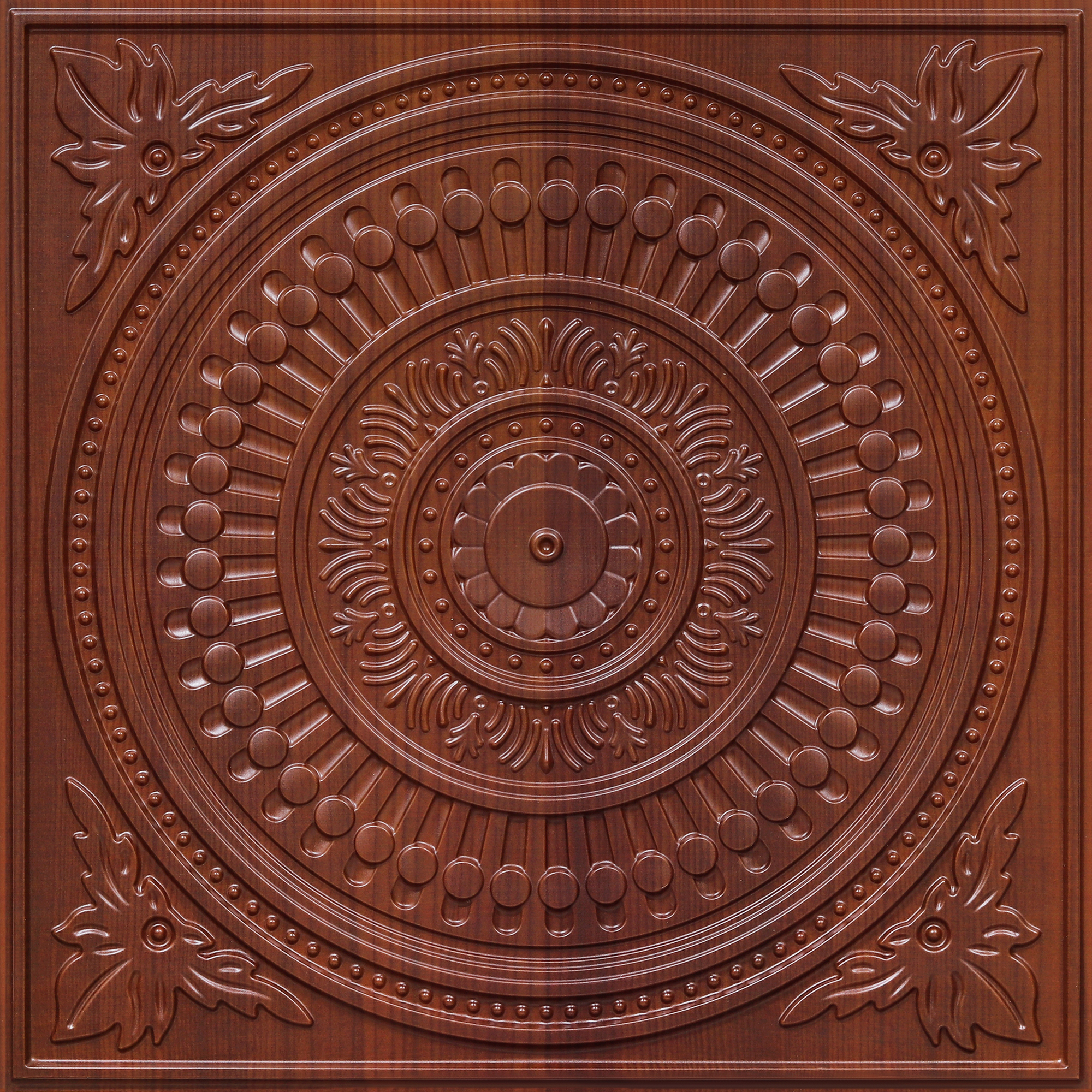 2012-Ornate Circle-Spiced Wallnut-Peel and Stick