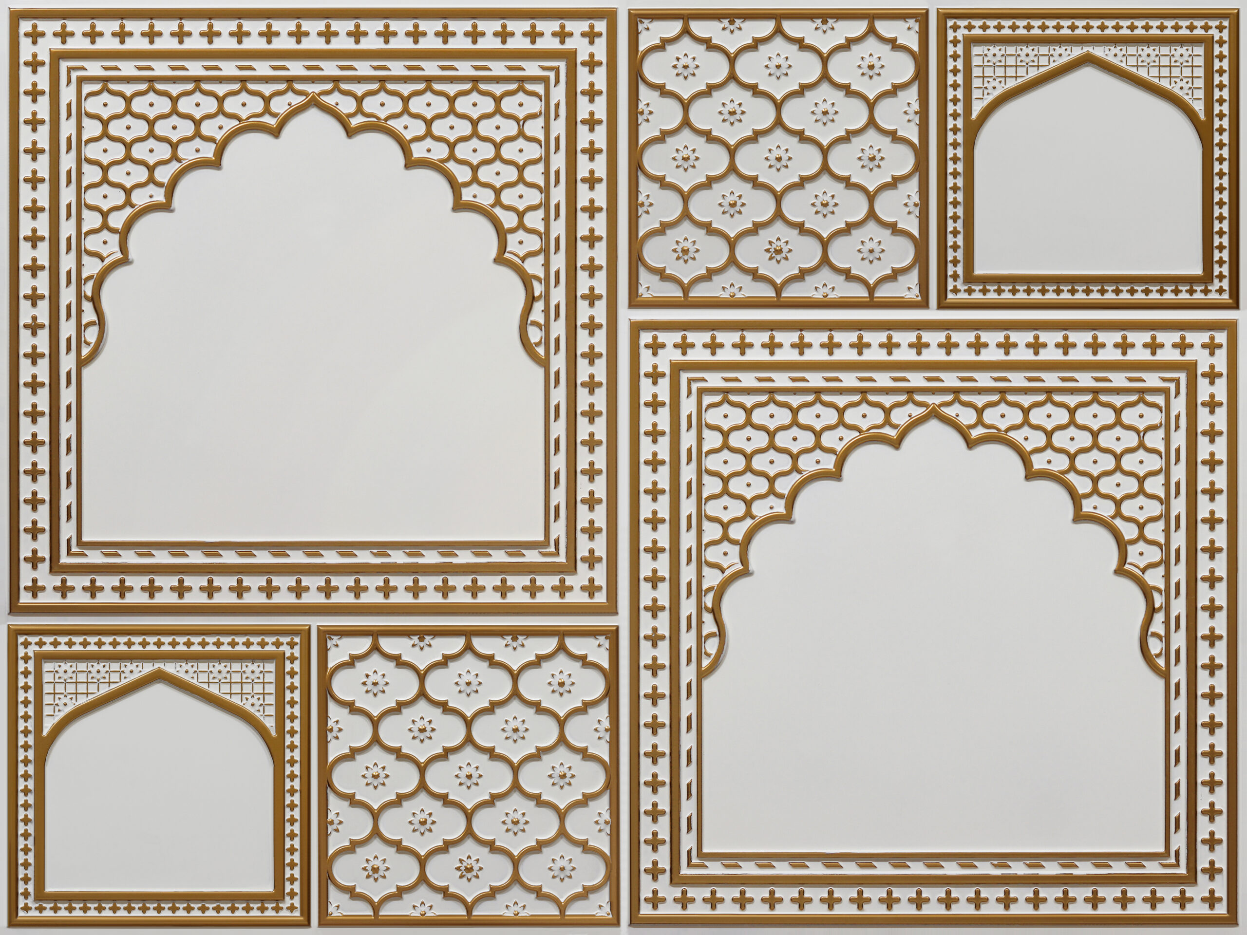 HC01-Rajwadi Shringar-Antique White-Glue Up And Peel and Stick