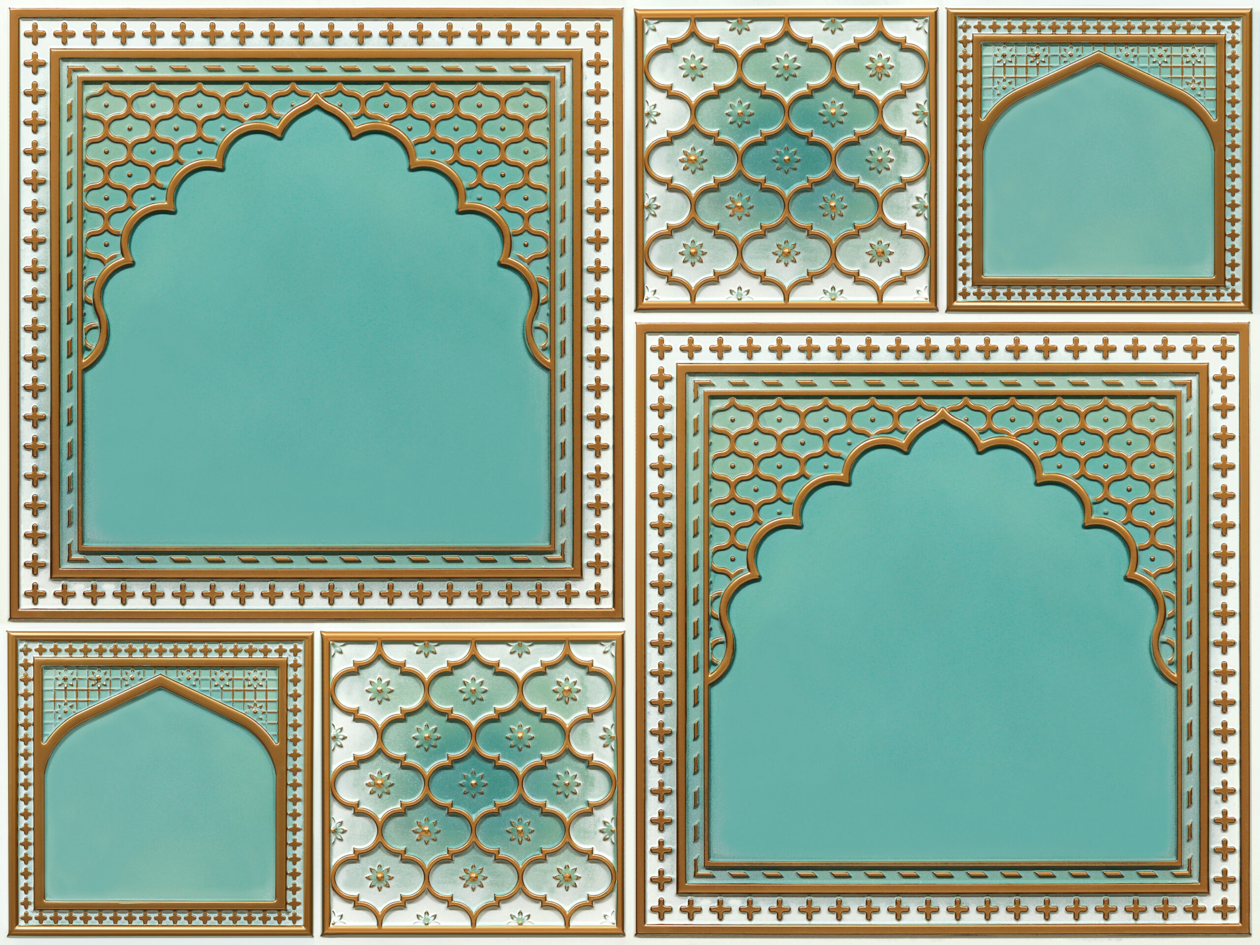 HC03-Rajwadi Shringar-Arabian Green-Glue Up And Peel and Stick