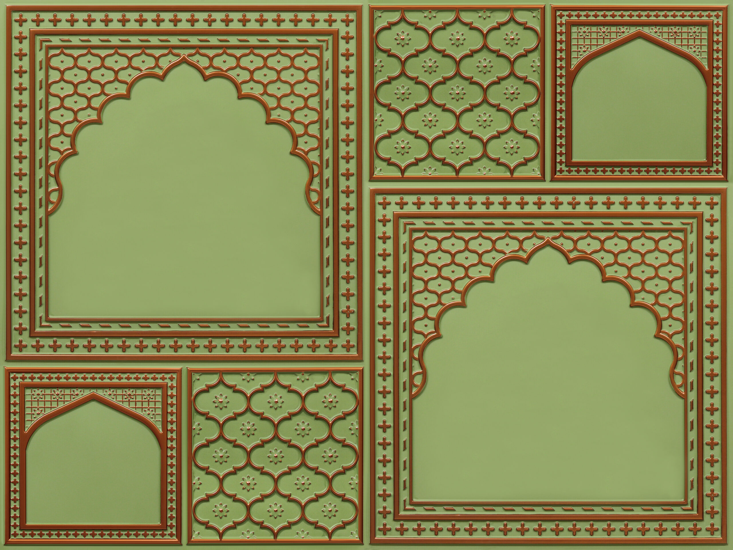 HC02-Rajwadi Shringar-Patina Copper-Glue Up And Peel and Stick