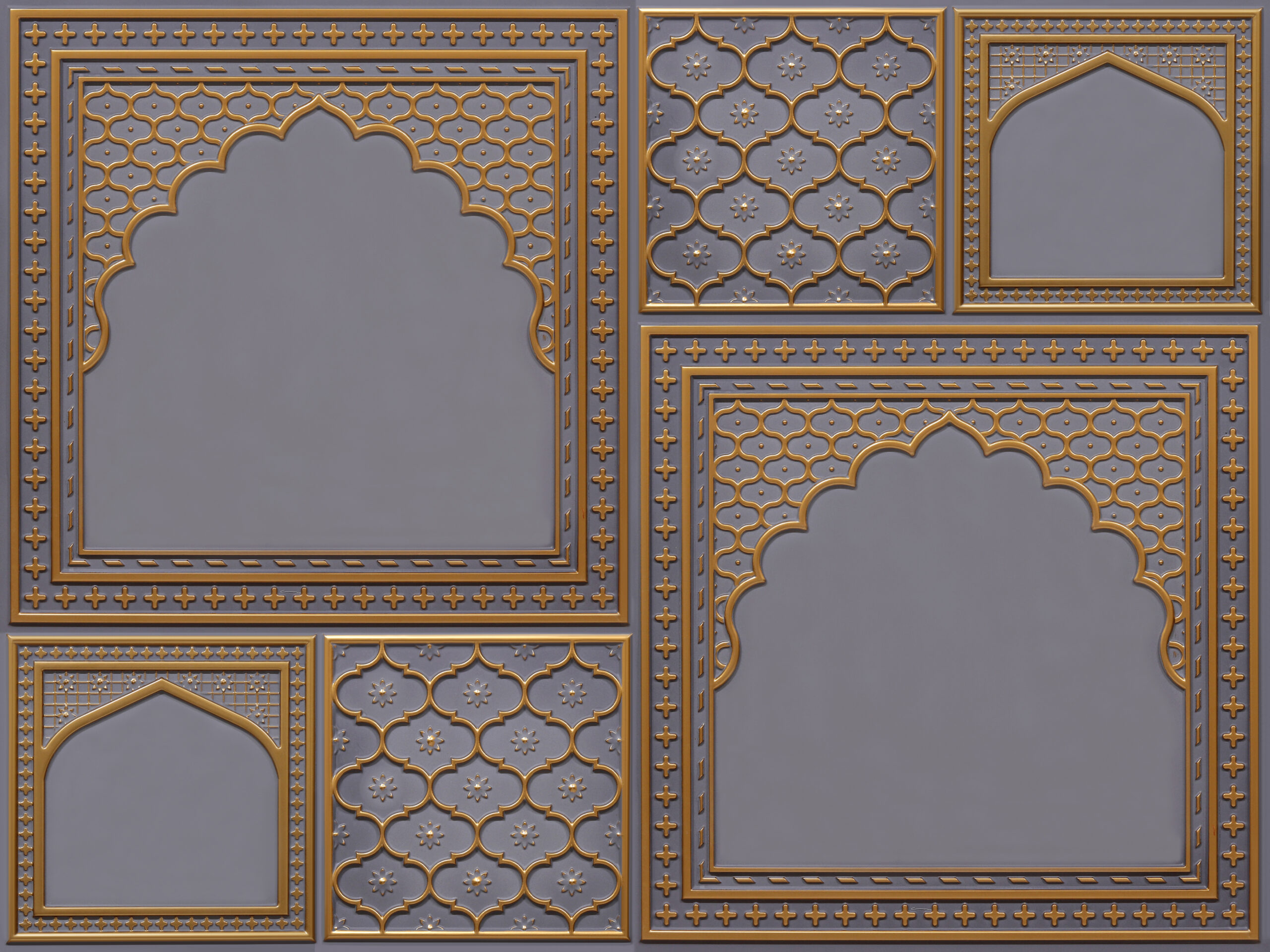 HC01-Rajwadi Shringar-Royal Grey-Glue Up And Peel and Stick