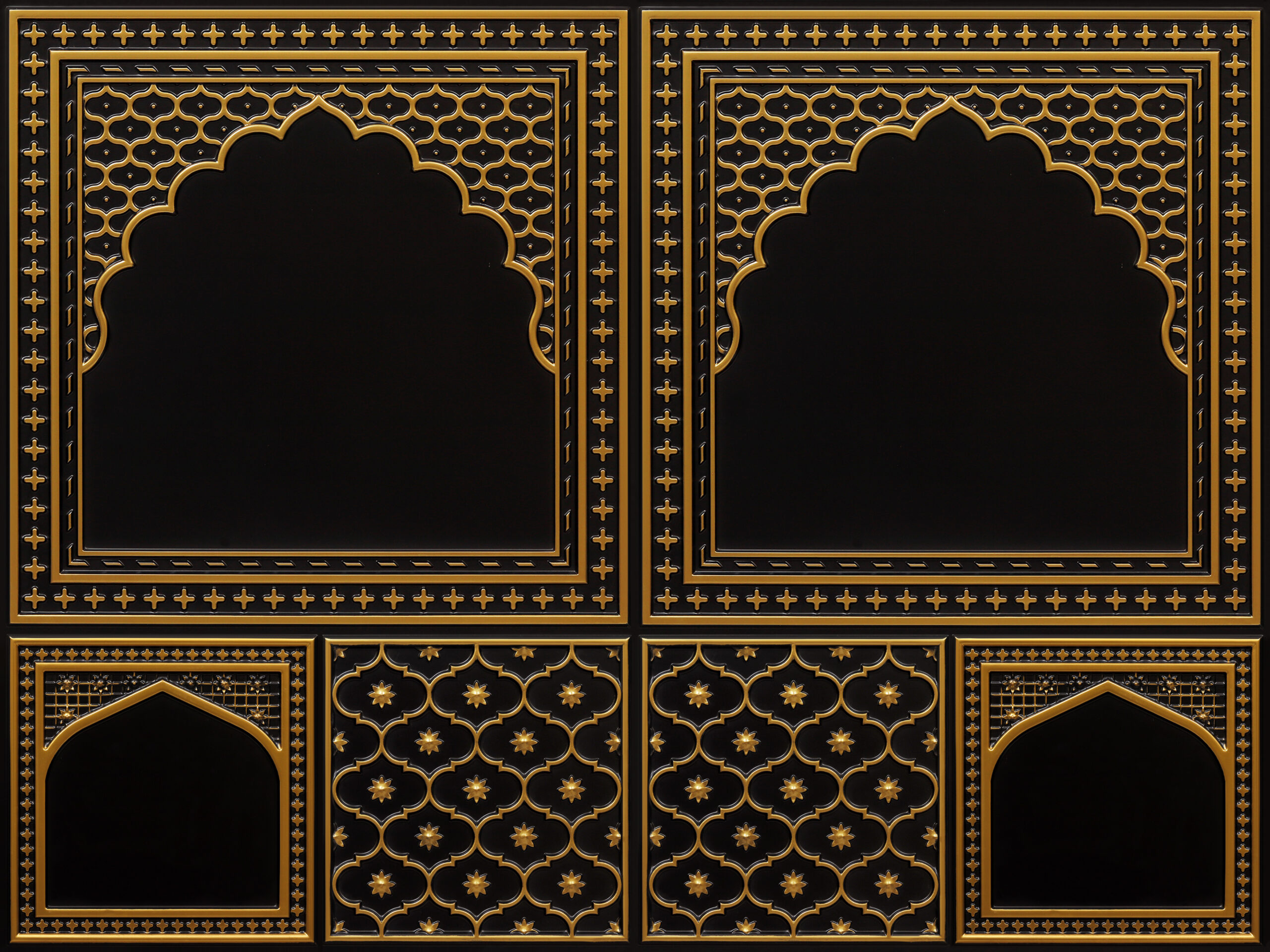 HC02-Rajwadi Shringar-Antique Gold-Glue Up And Peel and Stick