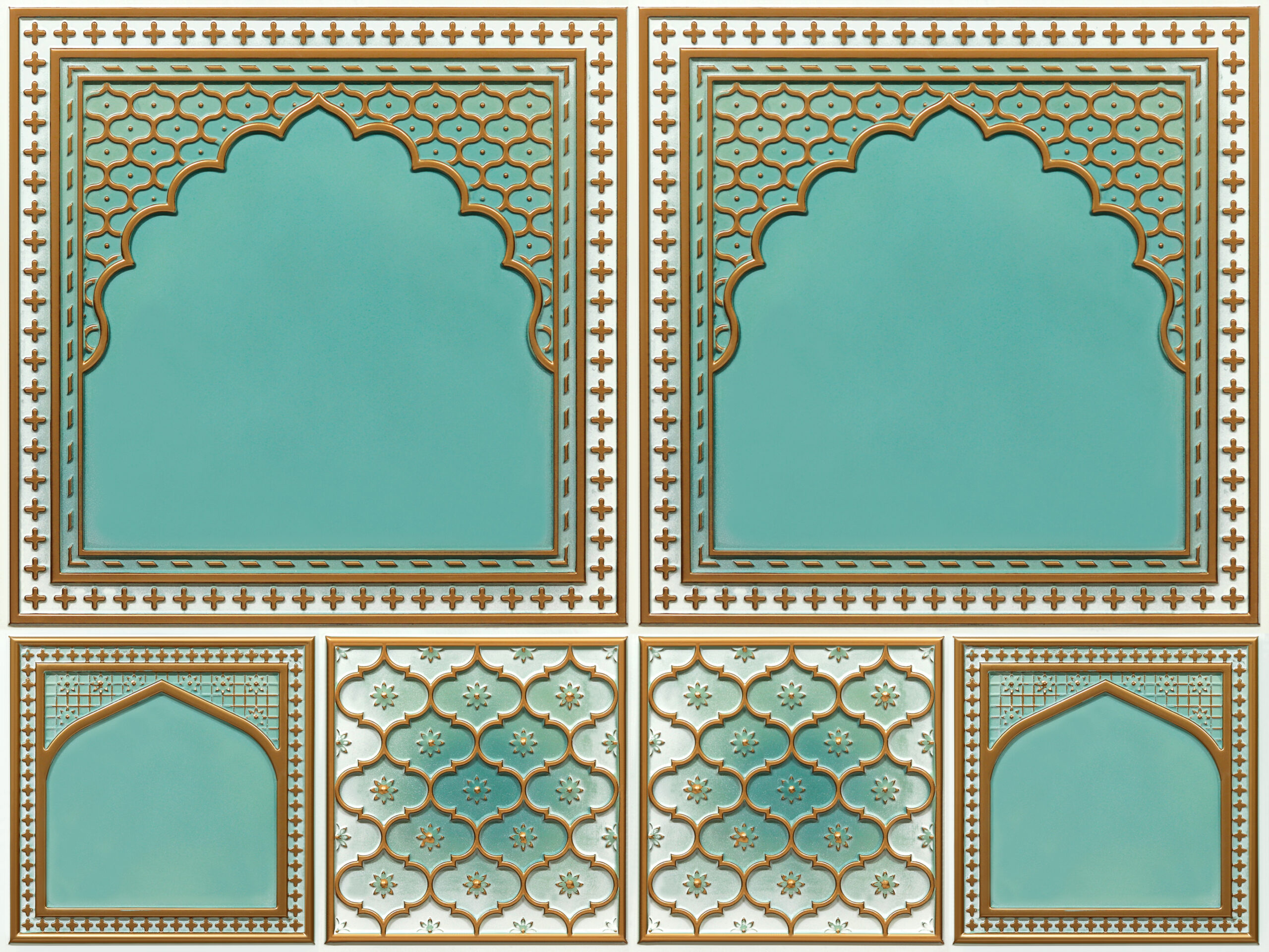 HC03-Rajwadi Shringar-Arabian Green-Glue Up And Peel and Stick