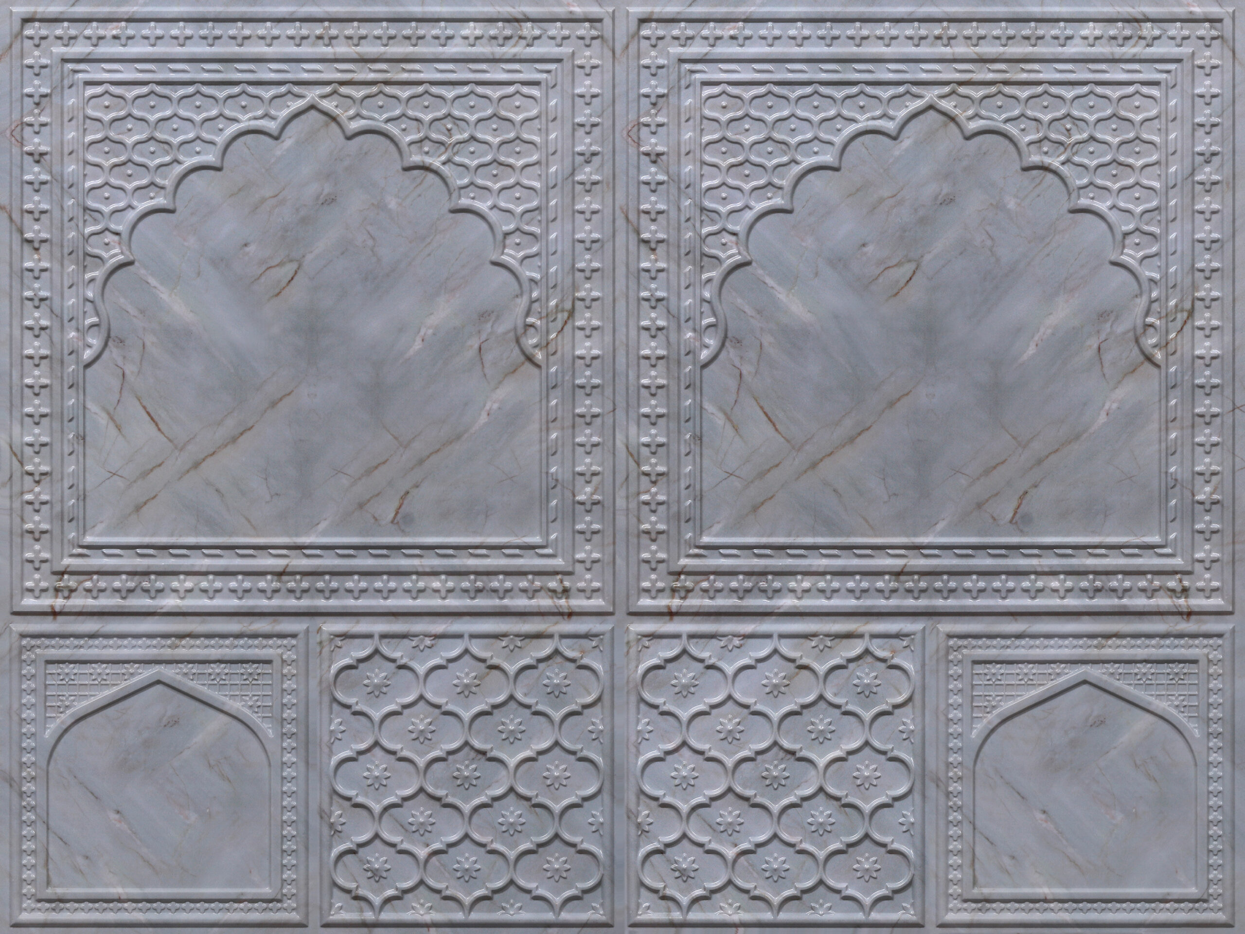 HC03-Rajwadi Shringar-Australian White Marbel-Glue Up And Peel and Stick