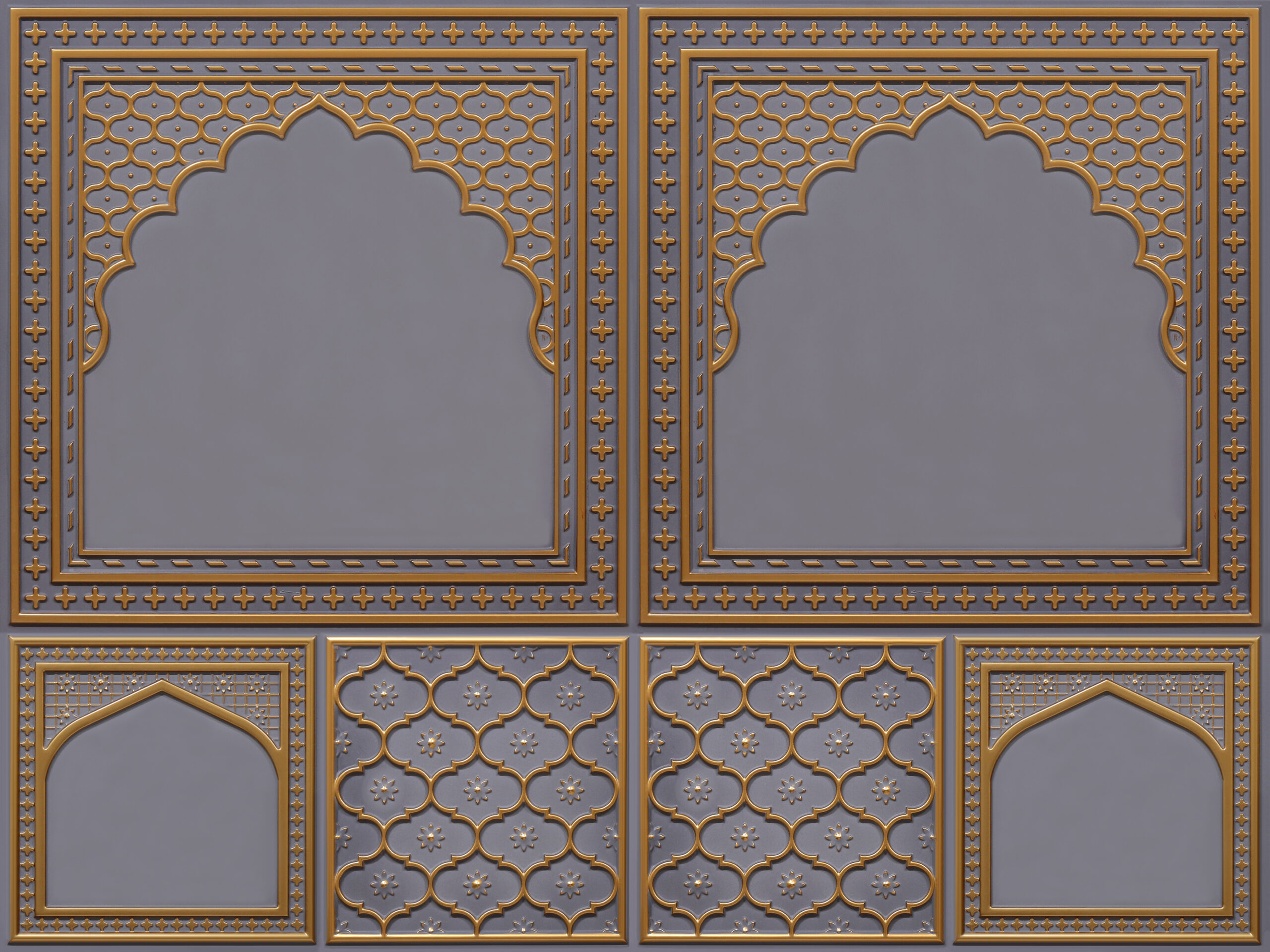 HC01-Rajwadi Shringar-Royal Grey-Glue Up And Peel and Stick