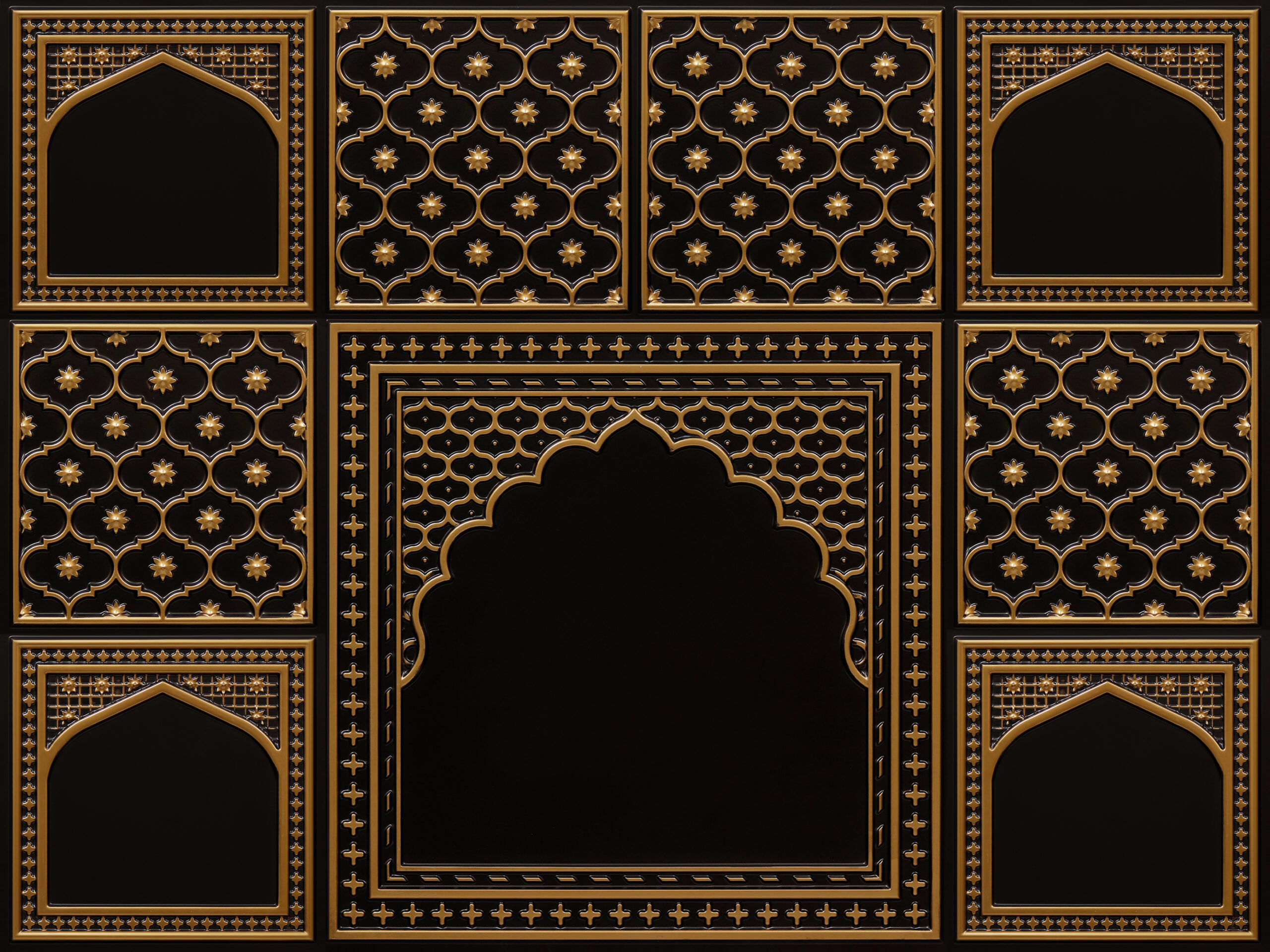 HC01-Rajwadi Shringar-Antique Gold-Glue Up And Peel and Stick