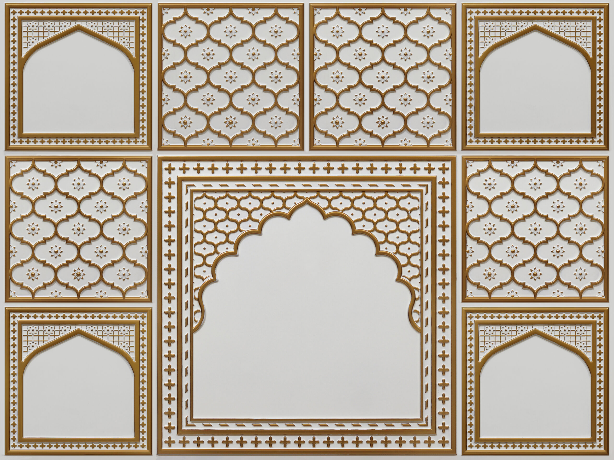 HC01-Rajwadi Shringar-Antique White-Glue Up And Peel and Stick