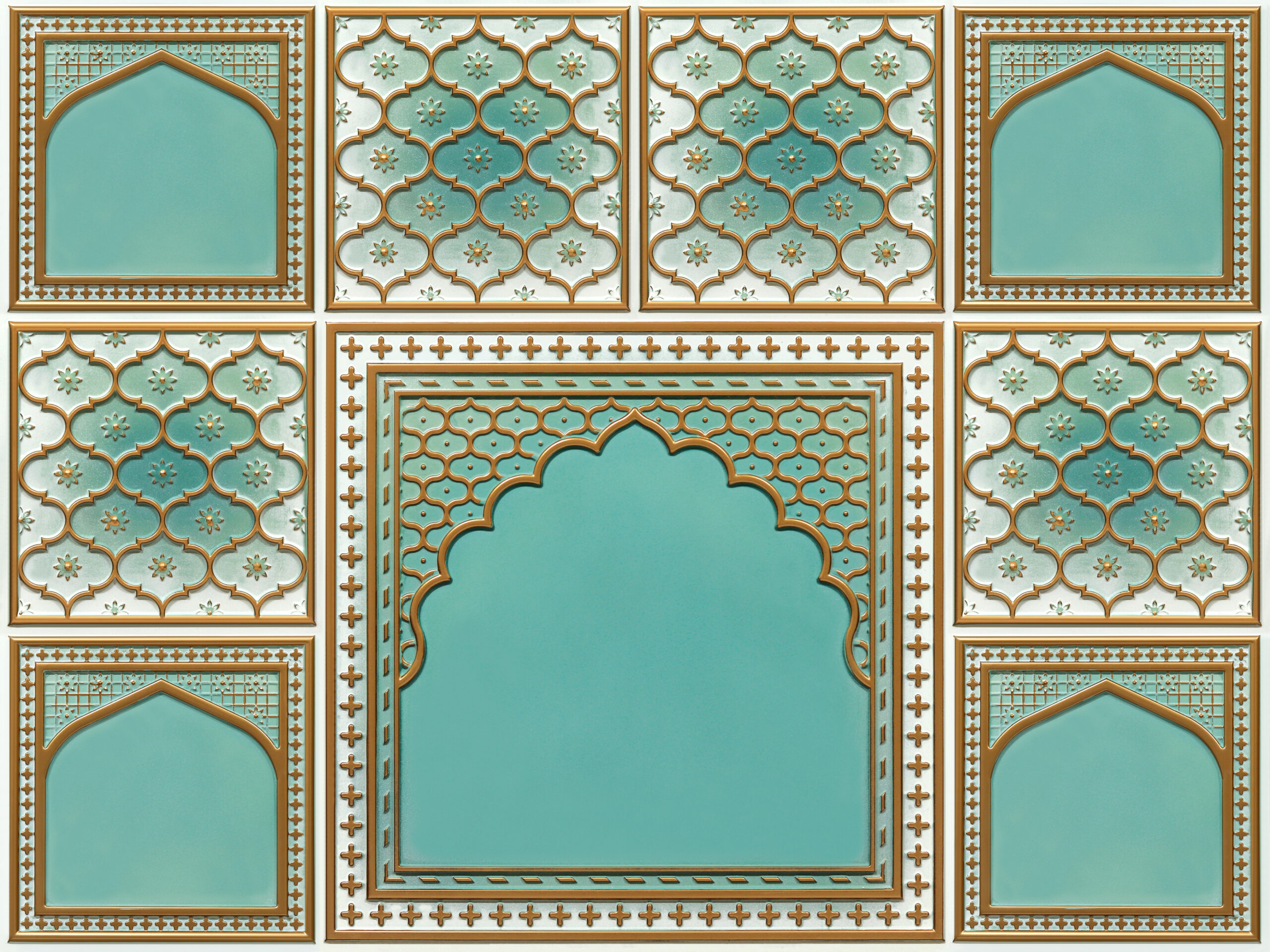 HC03-Rajwadi Shringar-Arabian Green-Glue Up And Peel and Stick