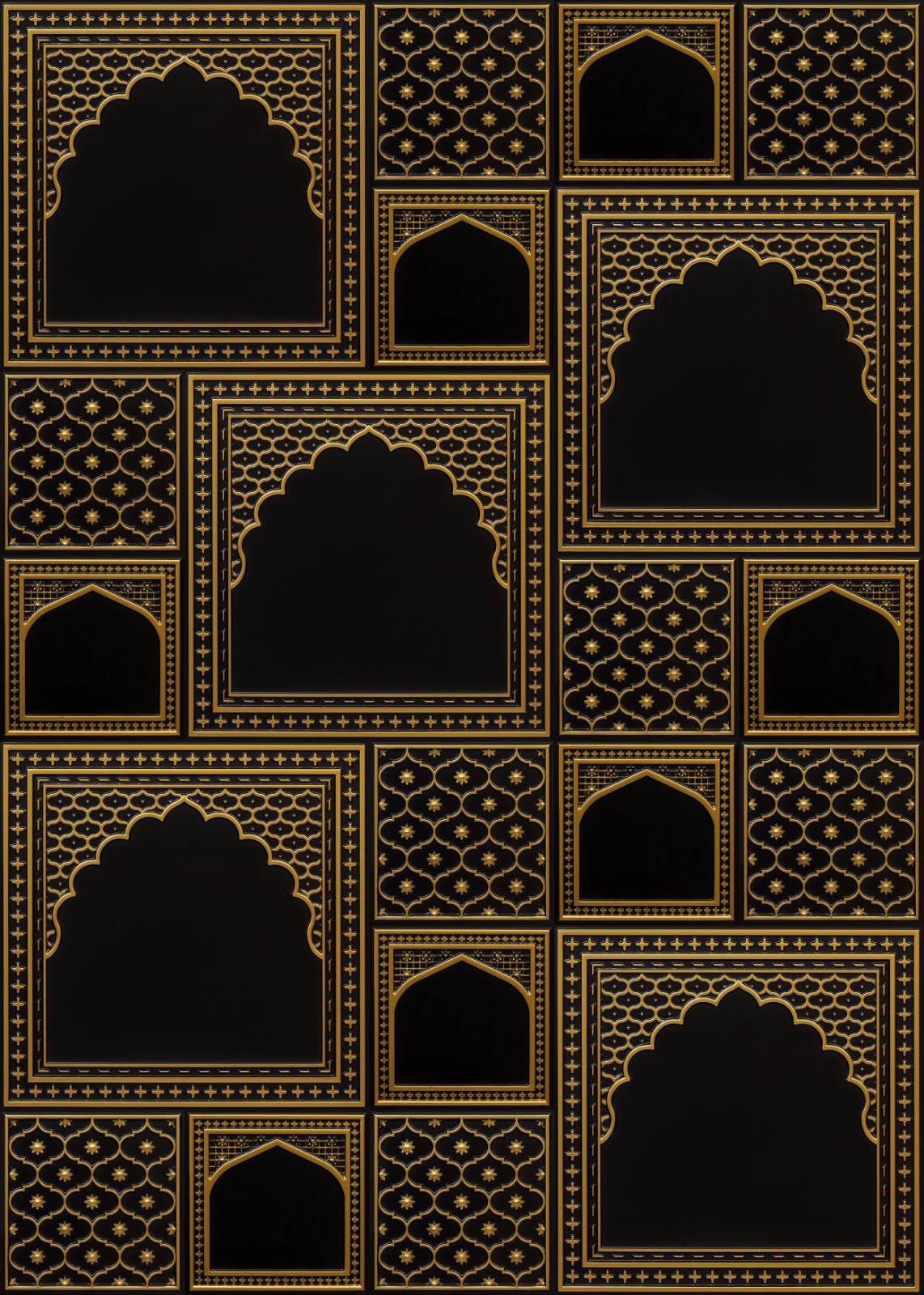 HC02-Rajwadi Shringar-Antique Gold-Glue Up And Peel and Stick