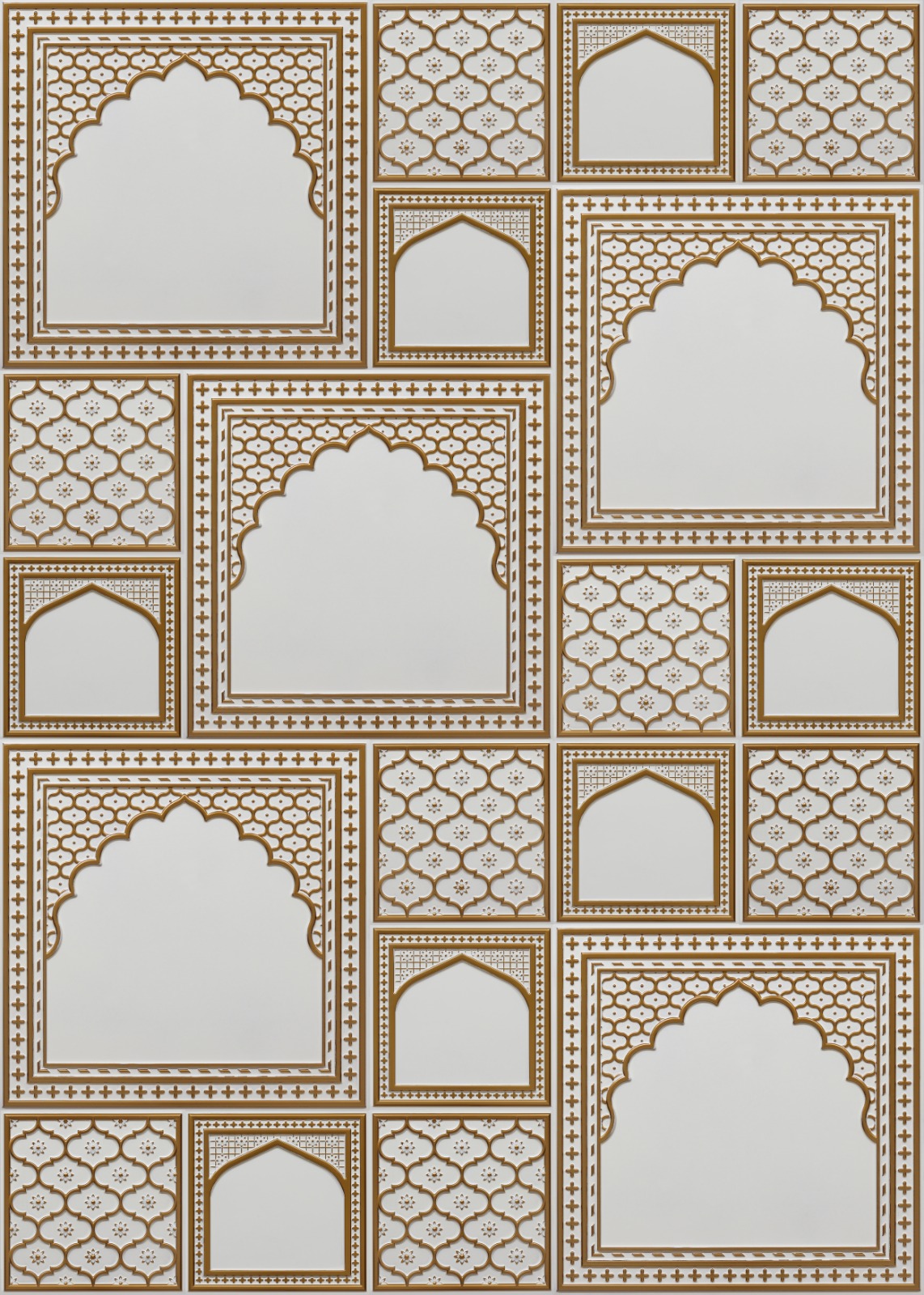 HC01-Rajwadi Shringar-Antique White-Glue Up And Peel and Stick