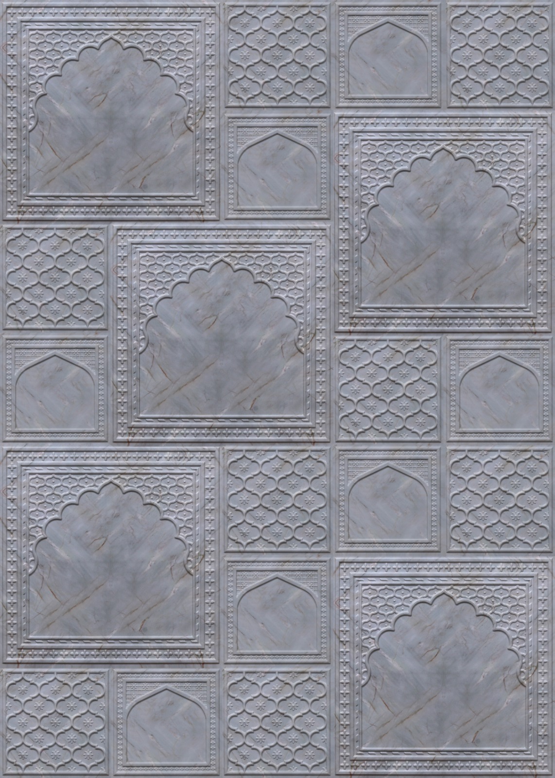 HC03-Rajwadi Shringar-Australian White Marbel-Glue Up And Peel and Stick