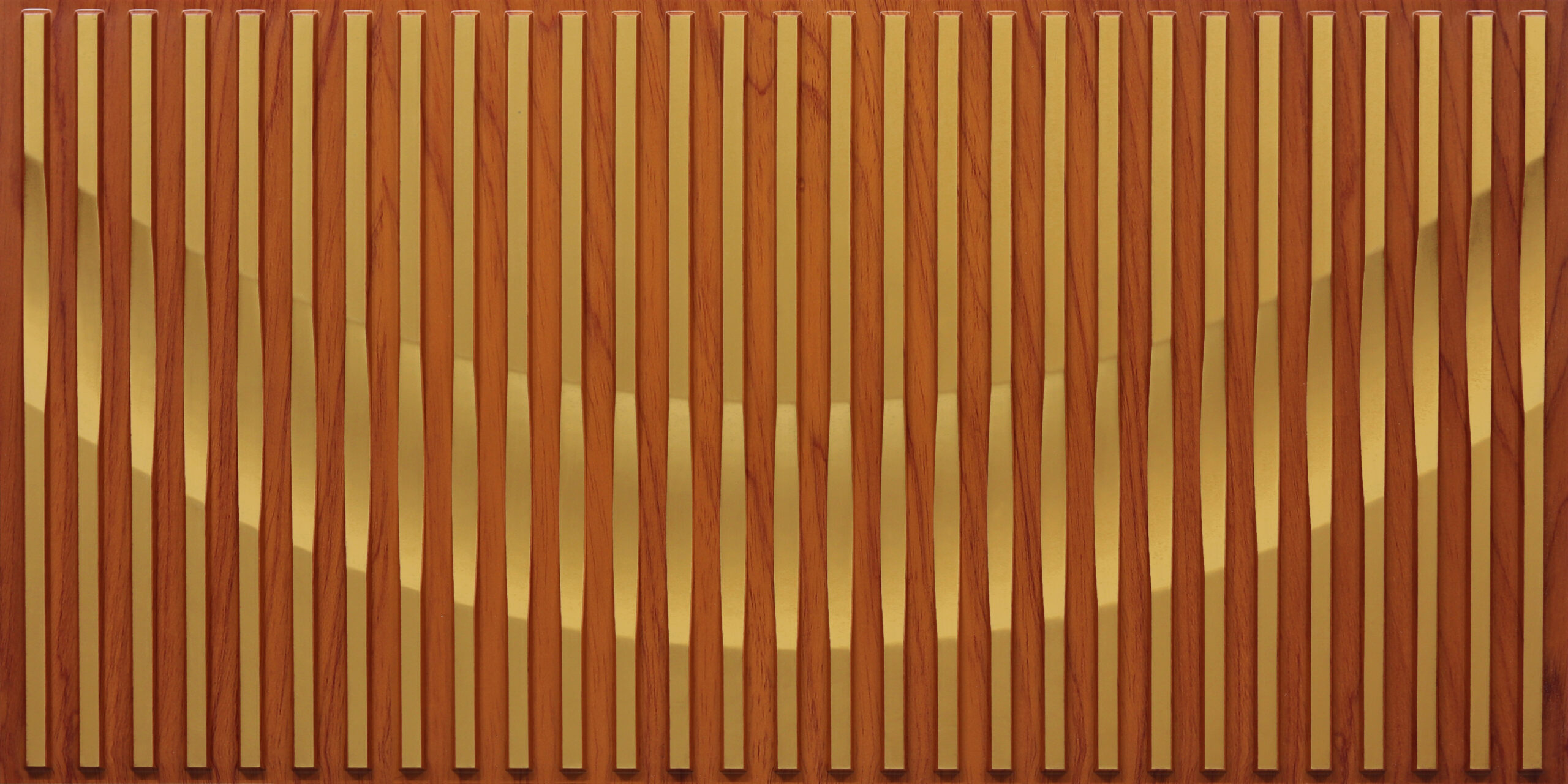 6013-Waveform Linear-Cherry Wood Gold-Glue Up
