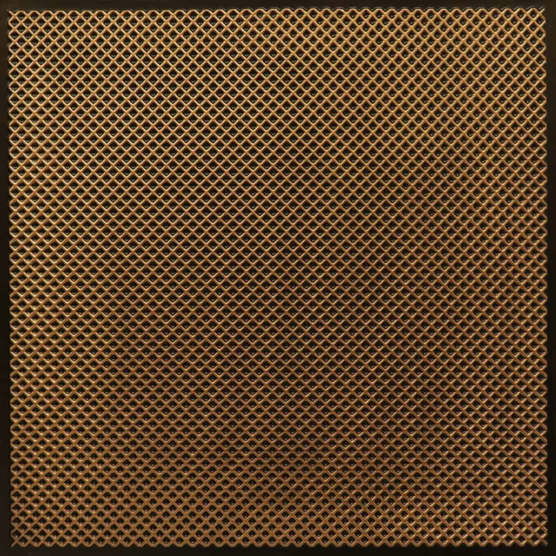 F02-Cross Weave Panel-Antique Gold-Glue Up and Grid Both