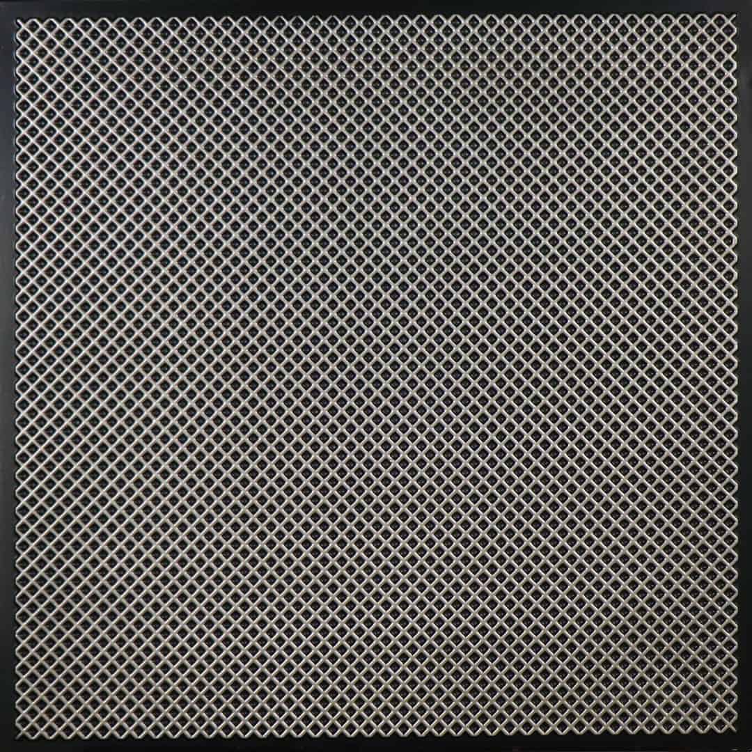 F02-Cross Weave Panel-Antique Silver-Glue Up and Grid Both