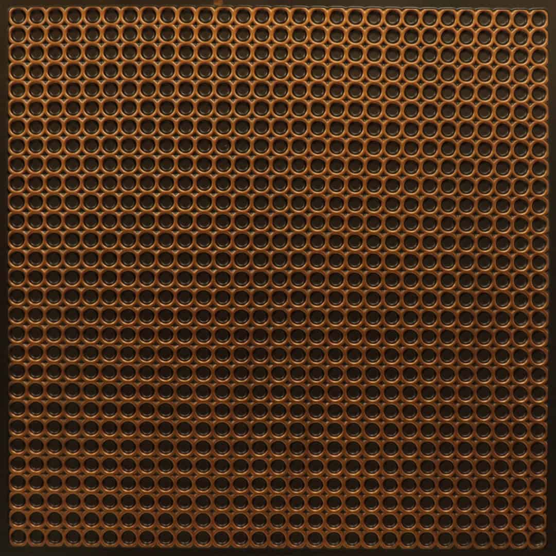 F06-Bubble Mesh-Antique Copper-Glue Up and Grid Both