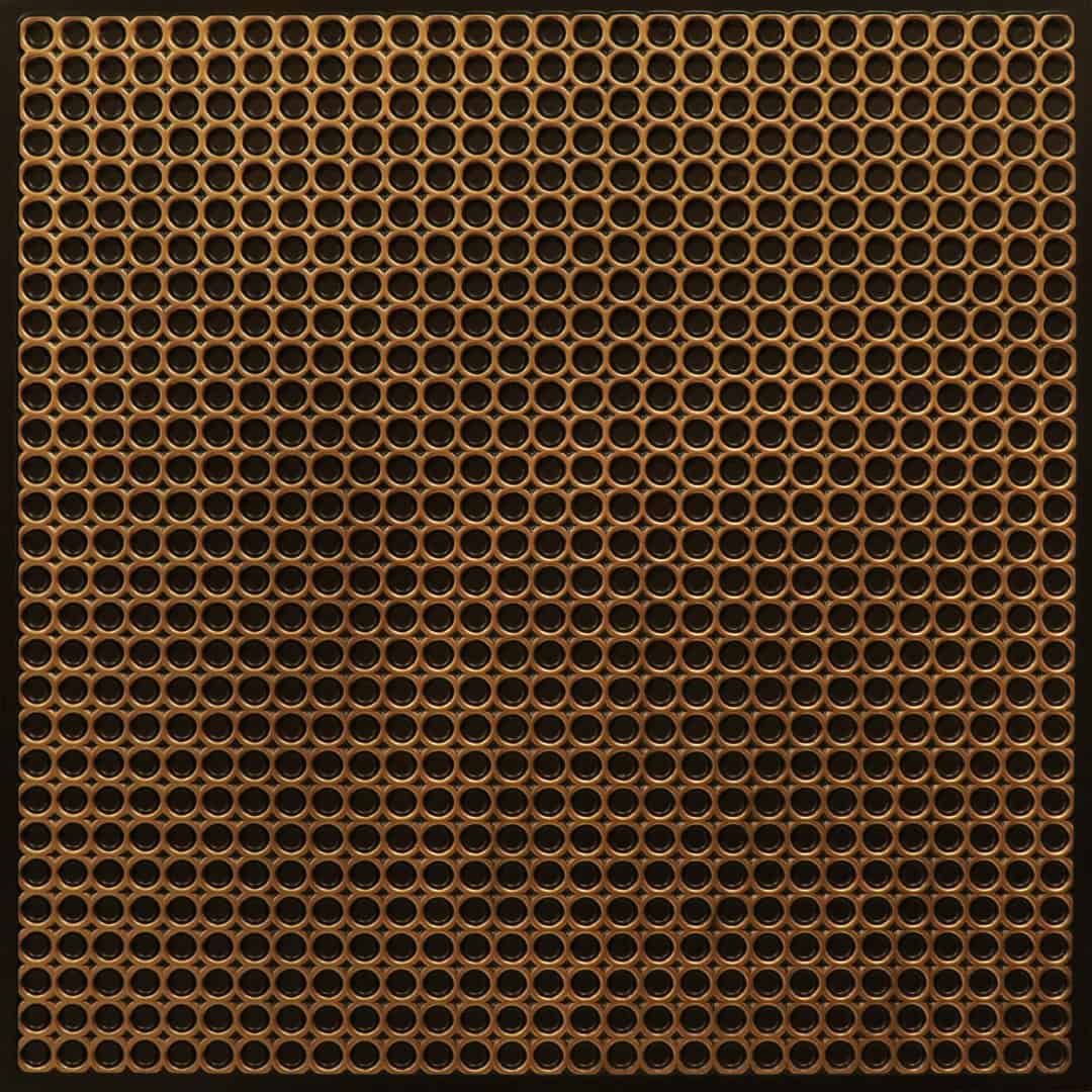 F06-Bubble Mesh-Antique Gold-Glue Up and Grid Both
