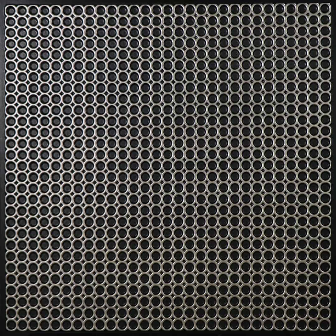 F06-Bubble Mesh-Antique Silver-Glue Up and Grid Both