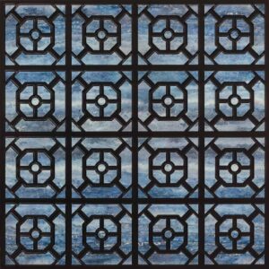 102-Metro Blocks-Blue Traventino-Glue Up Only
