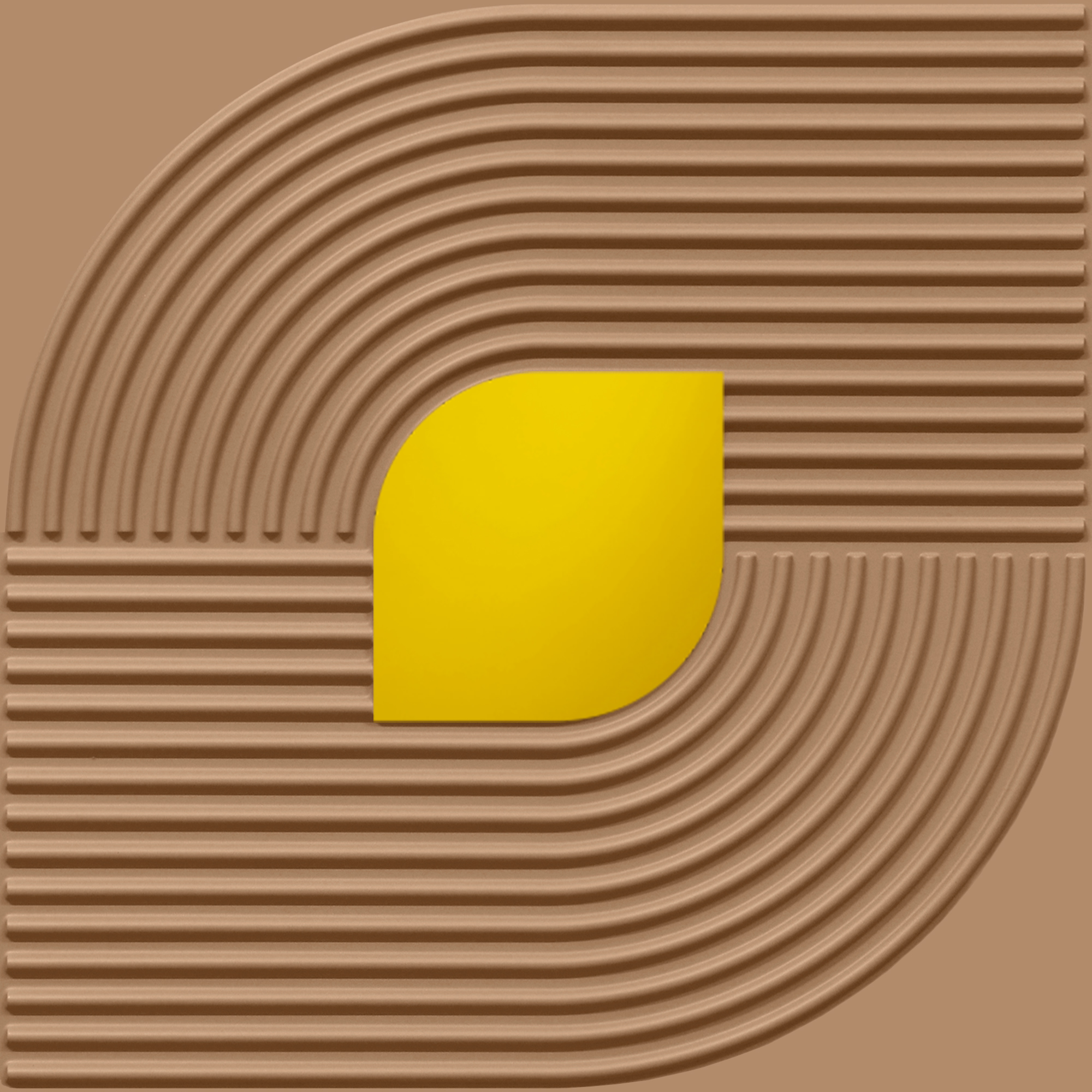 Peel and Stick Acrylic Mirror Color Gold – For Design No – 2001 Contour Flow